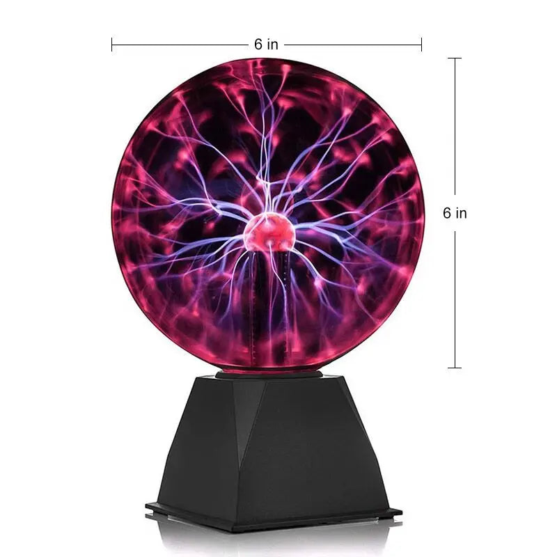 3 Inch Magic Plasma Ball Lamp Touch Sensitive Atmosphere Night Light Novelty Lamp Kids Birthday Christmas Gift